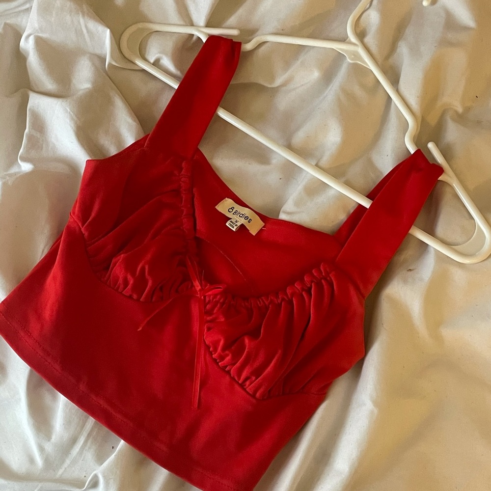 Red Verge Girl Top